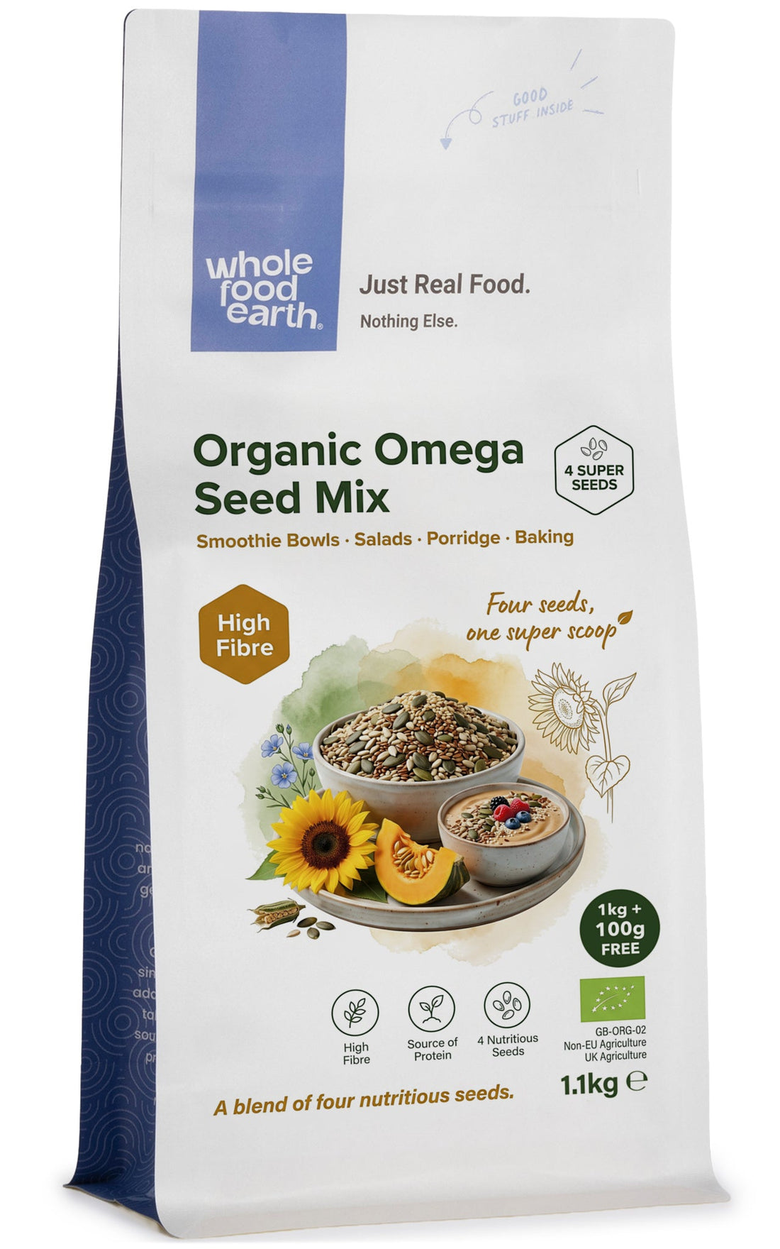 Organic Omega Seed Mix - (A blend of 4 Nutritious Seeds)
