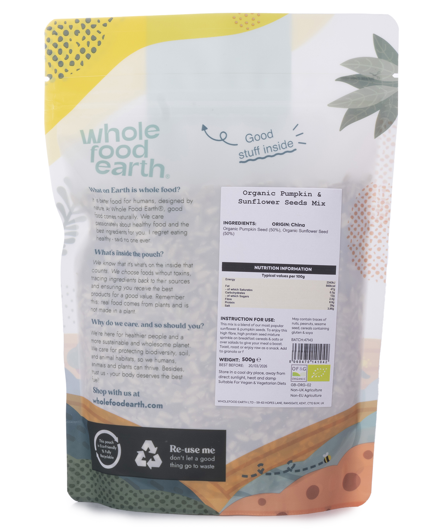 Organic Pumpkin & Sunflower Seeds Mix